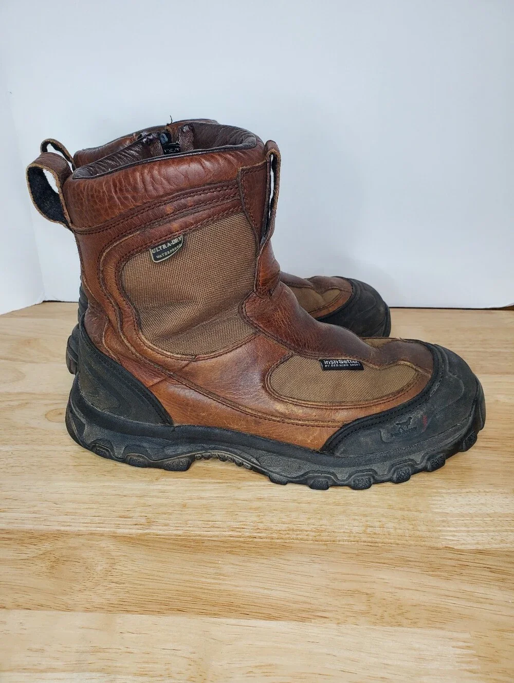 Irish Setter Red Wing Snow Ridge Winter Boots Mens Size 11 EE Brown Side Zip